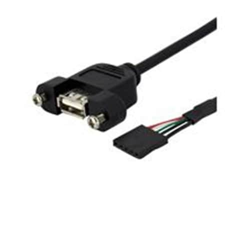 3 Ft. Panel Mount USB Cable USB A To Motherboard Header Cable Female To Female